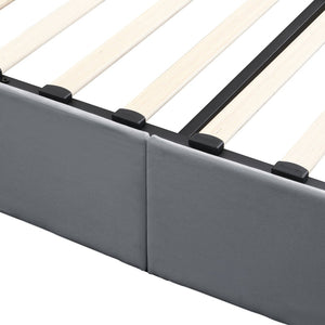 English Elm Queen Linen Upholstered Platform Bed with Hydraulic Lift Storage and Padded Headboard N708P201552E