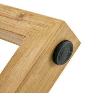 English Elm Modern wood-color MDF circular coffee table with tempered glass top, easy assembly, versatile style W1151P146796