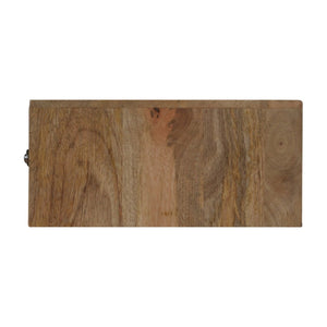 English Elm Solid Wood Floating Nightstand With Carved Drawer, Modern Minimalist Design For Small Spaces B182P337414-GIGA