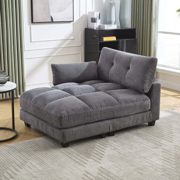 English Elm United Cozy Chaise Lounge Sofa Bed With Usb Charging, Cup Holders & Adjustable Backrest For Comfort W1568S00163-GIGA