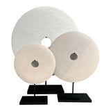 Lilys 16" Atrani White Marble Disk With Stand .. 8534-L