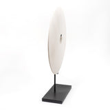 Lilys 16" Atrani White Marble Disk With Stand .. 8534-L