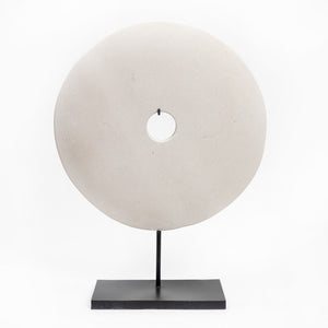 Lilys 16" Atrani White Marble Disk With Stand .. 8534-L