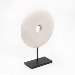 Lilys 16" Atrani White Marble Disk With Stand .. 8534-L