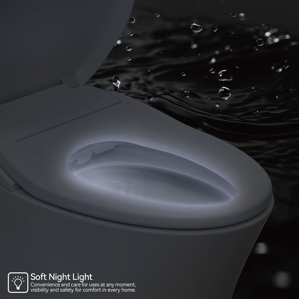 English Elm Trone Electric Bidet Toilet Seat with Adjustable Heat, Dual-Mode Wash, Self-Clean Nozzle, Night Light T3177P286054