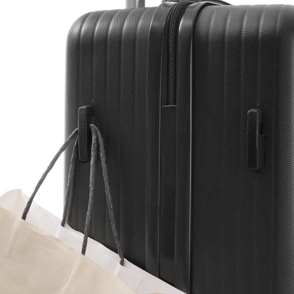 English Elm Luggage 3 Piece Hard Shell Abs Suitcase Set with Spinner Wheels and Tsa Lock Black N730P304620B