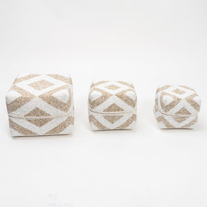 Lilys Set Of 3 Decorative Beaded Boxes.. 8536