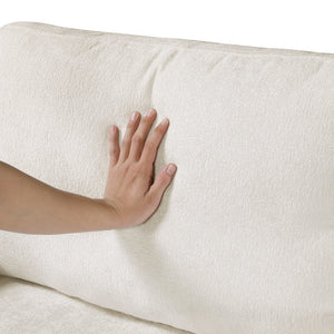 English Elm Modern Accent Chair with Chenille Upholstery, Solid Wood Frame, Plush Seat & Back for Living Room Comfort Cream Color 30.25 L x 29.5 W x 17.5 H B011P281853