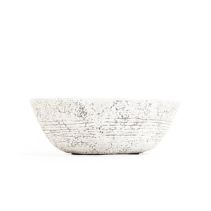 Distressed Off-White / Brown Bowl (8537S A722) Zentique