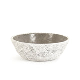 Distressed Off-White / Brown Bowl (8537S A722) Zentique