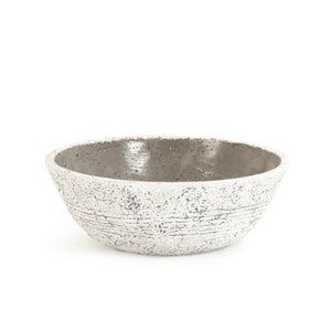Zentique Distressed Terracotta Bowl with Off-White & Brown Glaze — Rustic Farmhouse Accent for Home Decor W11 x H4 x D11 8537S A722