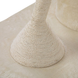 English Elm Flower-shaped Cat Tower Sisal Scratching Perches Condo Plush Bed Modern Indoor W2181P362388