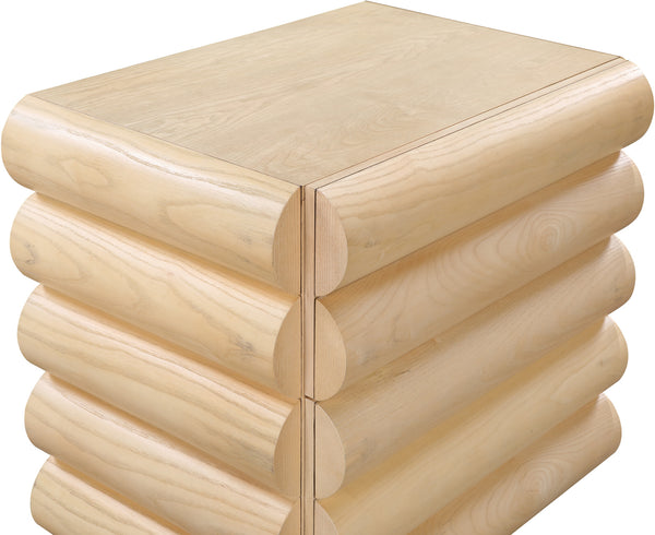 Maverick Natural Night Stand / Side Table 853Natural-NS Meridian Furniture