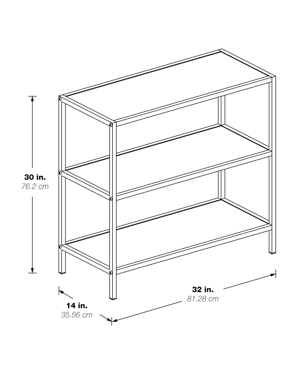 OSP Home Furnishings Quinton Bookcase Salvage Oak