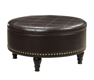 OSP Home Furnishings Augusta storage Ottoman Espresso