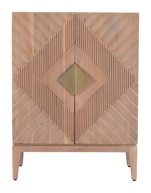 Zuo Modern Hira Cabinet Natural - Solid Acacia Wood Storage Solution For Modern Homes & Hospitality Spaces Natural Solid Acacia Wood 110799-zuo-modern