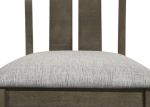 English Elm 5pc Dining Set with Luxurious Marble-Look Rectangular Table and Dark Base, Upholstered Comfort Chairs Brown 17.32 L x 54.53 W x 6.3 H B2741S00528