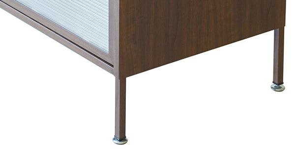 English Elm 57'' Tall Metal 4 Flip Doors Cabinet Walnut - Durable Steel, Space-Saving 4-Tier Storage for Home & Office W3387P363520