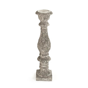 Zentique Distressed grey vase with hand‑distressed patina, polyresin sculpted silhouette for rustic modern décor W7.5 x H32 x D7.5 8541M A717