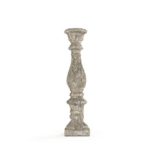 Zentique Distressed grey vase with hand‑distressed patina, polyresin sculpted silhouette for rustic modern décor W7.5 x H32 x D7.5 8541M A717