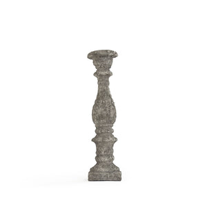 Zentique Distressed Candle Holder – Rustic Polyresin Accent For Cozy Home Décor And Elegant Ambiance Distressed Grey Polyresin 8541s A717