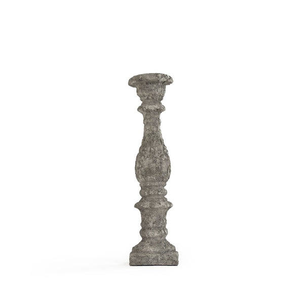 Zentique Distressed Candle Holder – Rustic Polyresin Accent For Cozy Home Décor And Elegant Ambiance Distressed Grey Polyresin 8541s A717