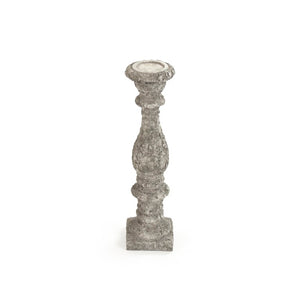 Zentique Distressed grey vase with hand‑distressed patina, polyresin sculpted silhouette for rustic modern décor W6 x H24 x D6 8541S A717