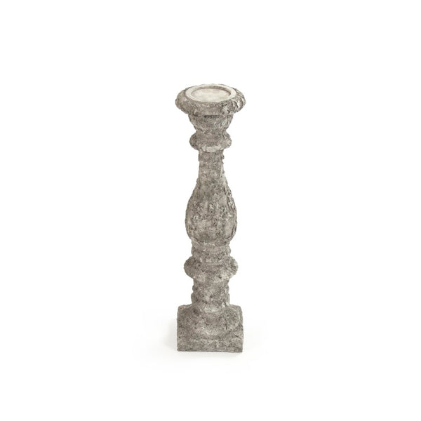 Zentique Distressed grey vase with hand‑distressed patina, polyresin sculpted silhouette for rustic modern décor W6 x H24 x D6 8541S A717