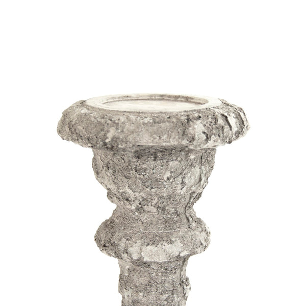 Zentique Distressed Candle Holder – Rustic Polyresin Accent For Cozy Home Décor And Elegant Ambiance Distressed Grey Polyresin 8541s A717