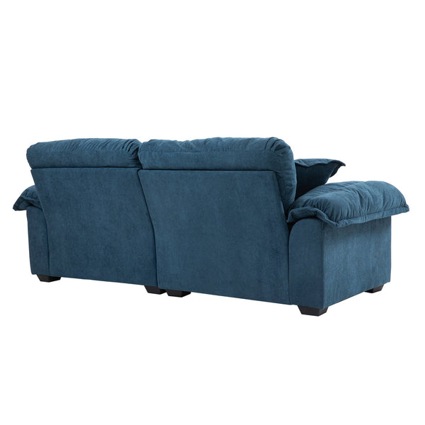 English Elm 84" Chenille Sofa Loveseat with Memory Foam & Pocket Springs, Plush Dual-Layer Comfort, Sturdy Frame Blue W676S00010
