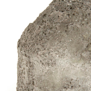 Zentique Distressed grey vase with hand‑distressed patina, polyresin sculpted silhouette for rustic modern décor W9 x H9.5 x D7 8544S A717