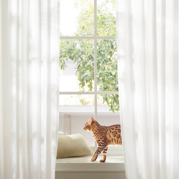 English Elm 2 Pcs 52X95" Elegant White Rod Pocket & Back Tab Curtains For Privacy, Light Control, & Style B035P319836