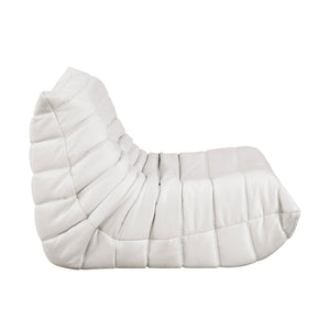 English Elm Luxury plush tufted floor chair with microfiber pleats, wide comfy seat, non-slip base for lounging Beige 32.5 L x 39 W x 27 H B011P300061