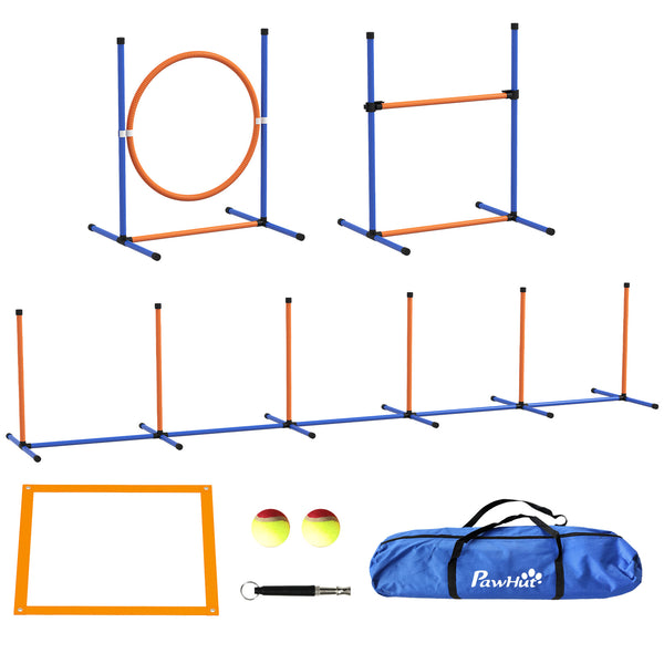 English Elm PawHut Rolling 48" T-Stand Bird Playstand with Large Perch, Stainless Bowls, Tray & Wheels Orange W2225P173790