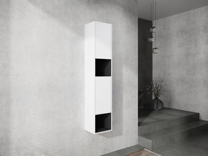 English Elm 12" Bathroom Side Cabinet - Wall-Mounted, Soft-Close Doors, Space-Saving Design For Modern Storage Solutions W999S00280