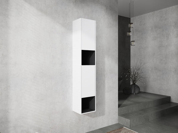 English Elm 12" Bathroom Side Cabinet - Wall-Mounted, Soft-Close Doors, Space-Saving Design For Modern Storage Solutions W999S00280