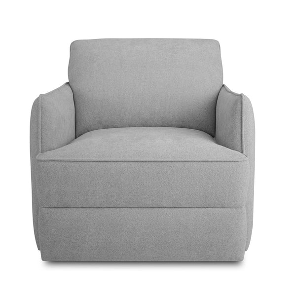 JLA Home Chapel Hill - Swivel Upholstered Accent Chair with 360° Rotation, High-Density Foam Comfort, Durable Wood Frame Light Grey CH100-0058