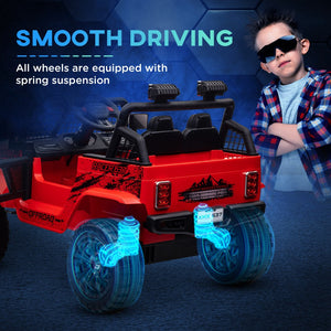 English Elm Qaba 12v Toddler Electric Motorcycle with Twist Throttle Rear Suspension Training Wheels Red W2225P249880
