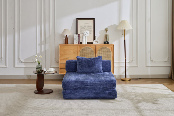 English Elm Compression Sofa Bed - Versatile Chenille Floor Sofa With Modular Design For Living Room & Dorms W3723P345646