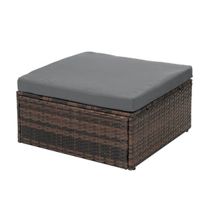 English Elm Patio 5-Piece Pe Wicker Furniture Set With Tempered Glass Table - Durable, Stylish, And Weather-Resistant! W1703S00023-GIGA