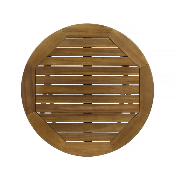 English Elm Hillside Acacia Wood Outdoor Bistro Set with Cane Seats Foldable Patio Dining 65090.00