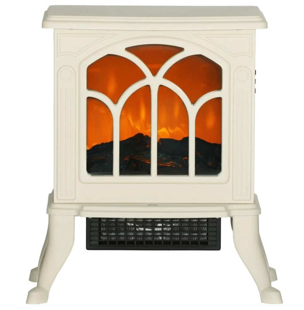 English Elm Cozy Freestanding Electric Stove Vintage Hearth Ambiance with Realistic Flame Effect T3971P412849