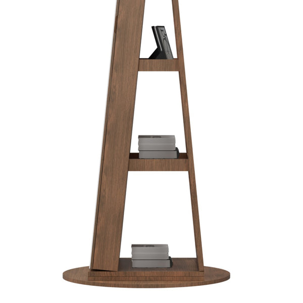 English Elm 360°swivel Jewelry Armoire with Led Interior Full Length Mirror Walnut Finish W3406P422682