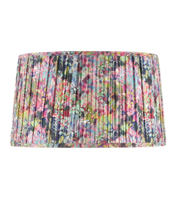 Currey & Company Wildflower Pleated Lamp Shade With Vibrant Magenta And Yellow Floral Design For Elegant Décor Multi,Color Cotton 0900-6003-currey-company