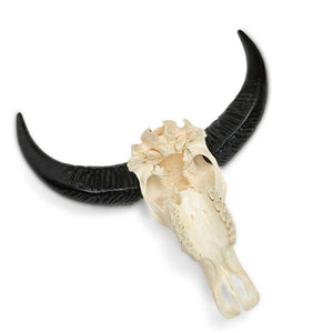 Lilys Approx. 20" High Genuine Bull Skull With Carving (Size Vary) 8561