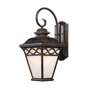 Thomas Lighting Mendham Lantern Outdoor Wall Sconce Metal Glass Wet Rated Porch Entryway Light 8561EW/70