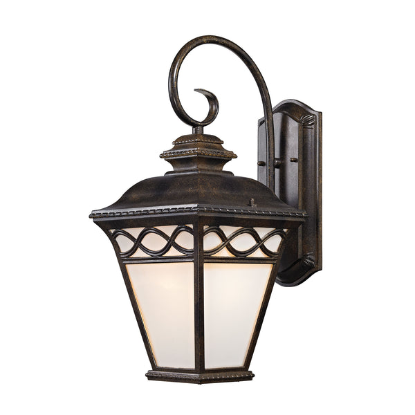 Thomas Lighting Mendham Lantern Outdoor Wall Sconce Metal Glass Wet Rated Porch Entryway Light 8561EW/70