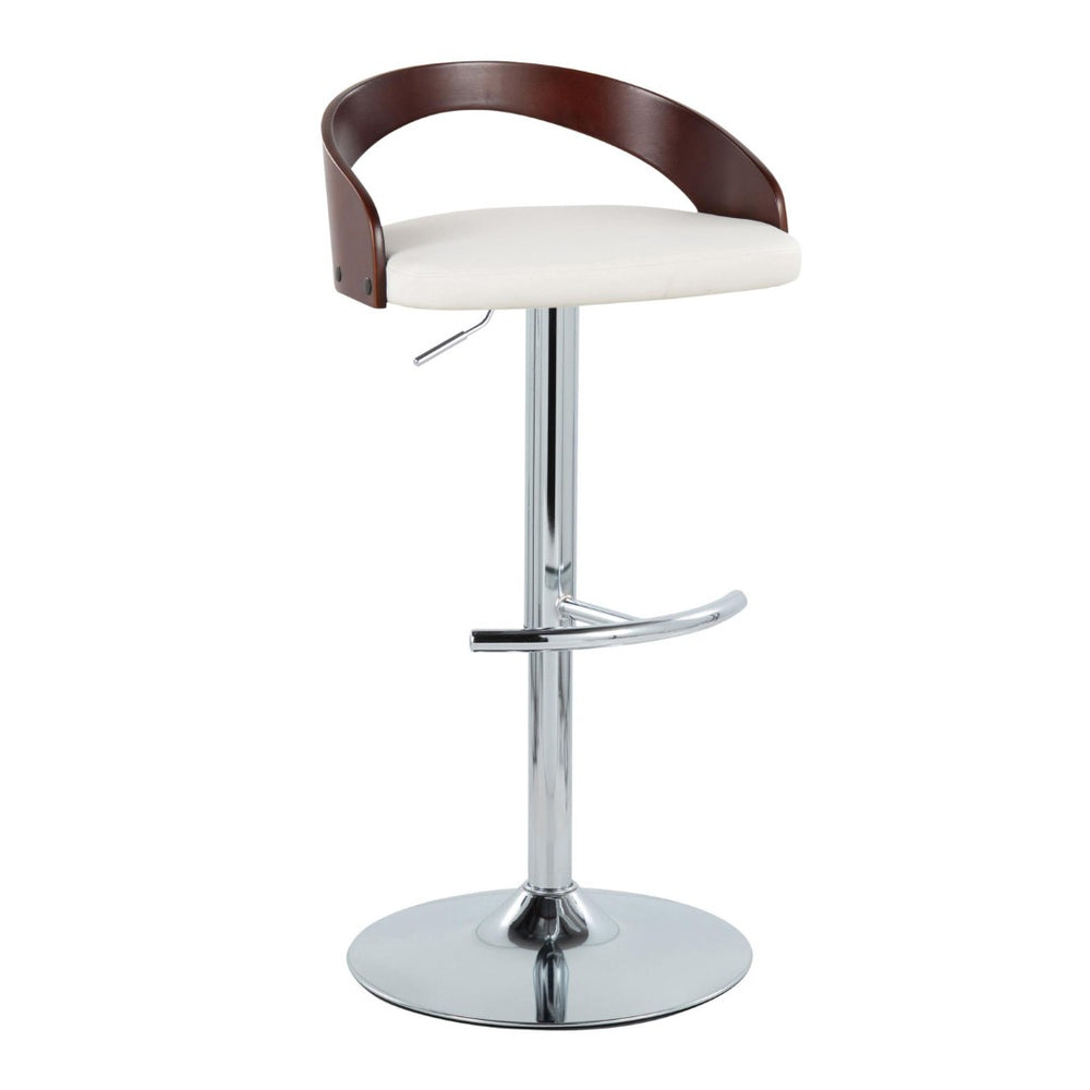 English Elm Adjustable Swivel Barstools Set of 3 Chrome Base Faux Leather Kitchen Island Seating B202S02028