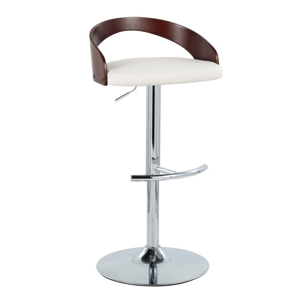 English Elm Adjustable Swivel Barstools Set of 3 Chrome Base Faux Leather Kitchen Island Seating B202S02028