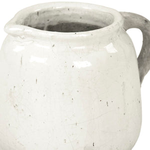 Distressed White Jar (8562L A25A) Zentique